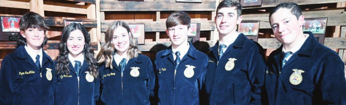 The Fairfield FFA Chapter Officers for 2021-2022 are Ryan MacMillan, Ally Robinson, Bailey Bailey, Cole Coufal, Kade Bailey and Connor Petty